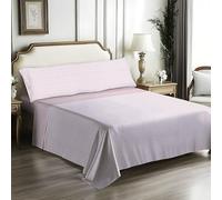 IN NICE Juego de Sabanas 3 Piezas 90x200 - Poliéster Microfibra - Sábana Bajera, Sábana Plana y 1 Funda de Almohada(Cama 90, OSORNO Rosa)