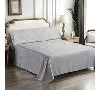 IN NICE Juego de Sabanas 3 Piezas 90x200 - Poliéster Microfibra - Sábana Bajera, Sábana Plana y 1 Funda de Almohada(Cama 90, ONIL Gris)