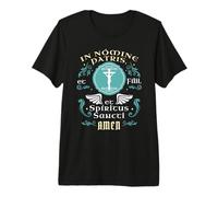 In nomine patris et filii Tradtional Misa Latina católica Camiseta Premium