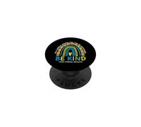 In October We Wear Blue Yellow Down Syndrome Awareness PopSockets PopGrip Adhesivo