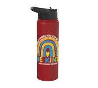 In October We Wear Blue Yellow Down Syndrome Awareness Stainless Steel Insulated Water Bottle
