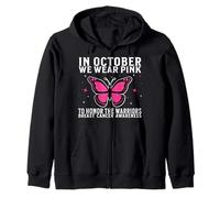 In October We Wear Pink Breast Cancer Awareness Support Sudadera con Capucha