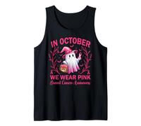 In October We Wear Pink Breast Cancer Women Halloween Camiseta sin Mangas