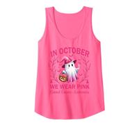 In October We Wear Pink Breast Cancer Women Halloween Camiseta sin Mangas