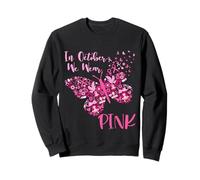 In October We Wear Pink Butterfly Sudadera