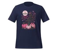 In October We Wear Pink Cute Halloween Witch - Camiseta unisex para adulto, azul marino, 5XL