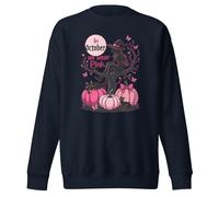 In October We Wear Pink Cute Halloween Witch - Sudadera unisex para adulto, Navy Blazer, 3XL