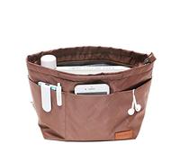 iN. Organizador de bolso con cremallera, bolsa de almacenamiento de tela de nailon con asas, para bolsos y bolsas de mano para mujer, neverfull, ligero, tamaño grande, color marrón