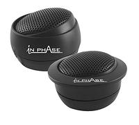 In Phase Car Audio SXT1 - Altavoz de agudos de cúpula de seda PEI de 1/2 pulgada 200 W (2 altavoces), color negro