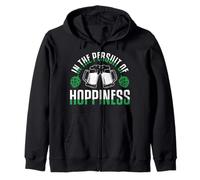 In Pursuit of Hoppiness Beer Pun Design Sudadera con Capucha