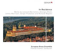 In Residence. Oeuvres pour ensemble de cuivres de Prokofiev, Bizet, Bernstein, Wagner et Morrison. Clamor.