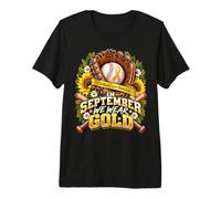 In September We Wear Gold Baseball Childhood Cancer Awarenes Camiseta Premium