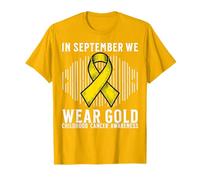 In September We Wear Gold Childhood Cancer Awareness Gifts Camiseta