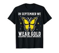 In September We Wear Gold Childhood Cancer Awareness Kids Camiseta
