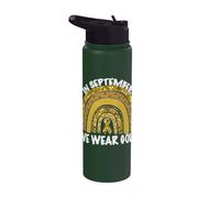 In September We Wear Gold Childhood Cancer Awareness Stainless Steel Insulated Water Bottle