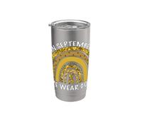 In September We Wear Gold Childhood Cancer Awareness Vaso térmico de acero inoxidable de doble pared