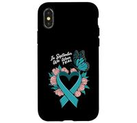 In September We Wear Teal Ovarian Cancer Awareness Carcasa para iPhone X/XS