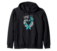 In September We Wear Teal Ovarian Cancer Awareness Sudadera con Capucha