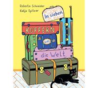 In sieben Koffern um die Welt: Mit vielen farbenfrohen Wimmelbildern und Geschichten zum Miträtseln und Weiterspinnen | Bilderbuch für Kinder ab 5 Jahre