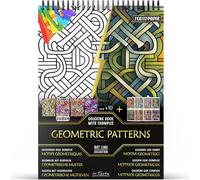 In Textu - Motivos Geométricos - Libro para Colorear para Adultos y Adolescentes con Ejemplos Inspiradores a Color - Papel Premium 200 g/m² - Encuadernación en Espiral Fina - Cuaderno de Colorear
