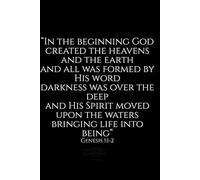 In The Beginning God: Christian Notebook - Faith Inspired Journal with Bible Theme Cover | Inspirational Prayer & Scripture Notebook | Lined Journal for Daily Devotion, Church, Study & Reflection