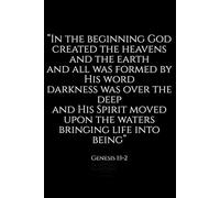 In The Beginning God: Christian Notebook - Faith Inspired Journal with Bible Theme Cover | Inspirational Prayer & Scripture Notebook | Lined Journal for Daily Devotion, Church, Study & Reflection