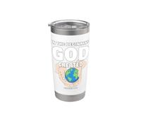 In The Beginning GOD Created - Christian Creation Genesis Vaso térmico de acero inoxidable de doble pared