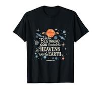 In the Beginning God Created Heavens - Genesis 1:1 Gift Idea Camiseta