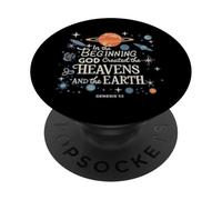 In the Beginning God Created Heavens - Genesis 1:1 Gift Idea PopSockets PopGrip Adhesivo