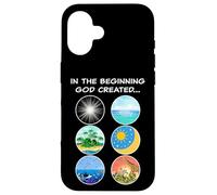 In The Beginning God Created: School Teacher & Kids Creation Carcasa para iPhone 16