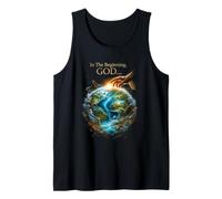 In The Beginning God... Earth Genesis 1:1 Bible Verse Nature Camiseta sin Mangas