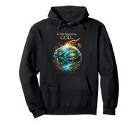 In The Beginning God... Earth Genesis 1:1 Bible Verse Nature Sudadera con Capucha