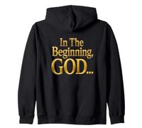 In The Beginning God... Genesis 1:1 Christian Bible Verse Sudadera con Capucha