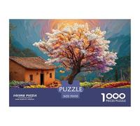 in The Front of An Old House 1000 Pcs Cartón Fuerte Rompecabezas Bright Flower Village Imposible, Difícil Juego Familiar Puzzle Juego De Desafío Difícil 70x50cm/1000pcs