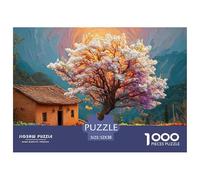 in The Front of An Old House 1000 Piezas Papel Ecológico Rompecabezas Bright Flower Village Imposible, Difícil Juego Creativo Puzzle Juego De Desafío Difícil 52x38cm/1000pcs