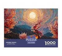 in The Moonlight An Old House 1000 Pcs Papel Ecológico Rompecabezas Colorful Landscape Liberador De Estrés Juego Creativo Puzzle para Niños Pequeños 52x38cm/1000pcs