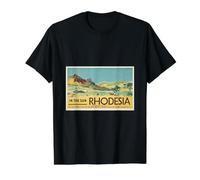 In The Sun - Póster de Viaje de Rhodesian Camiseta gráfica económica, Hombre, Negro, XL
