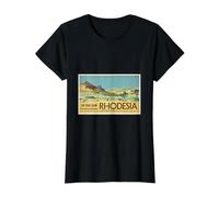 In The Sun - Póster de Viaje de Rhodesian Camiseta gráfica económica, Mujer, Negro, XL