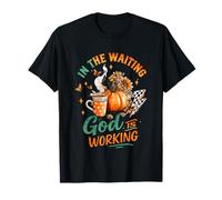 In The Waiting God Is Working Cozy Fall Taza Camiseta