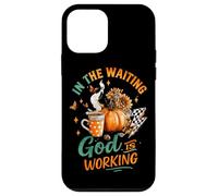 In The Waiting God Is Working Cozy Fall Taza Carcasa para iPhone 12 Mini
