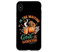 In The Waiting God Is Working Cozy Fall Taza Carcasa para iPhone XS MAX