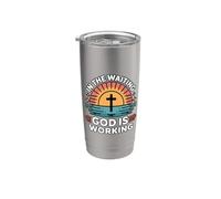 In The Waiting God Is Working Vaso térmico de acero inoxidable de doble pared