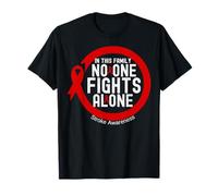 In This Family Nadie Fight Alone Stroke Awareness Ribbon Camiseta