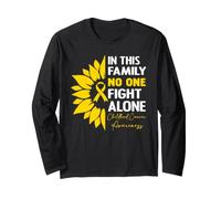 In This Family No One Fight Alone Childhood Cancer Awareness Manga Larga