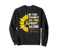 In This Family No One Fight Alone Childhood Cancer Awareness Sudadera
