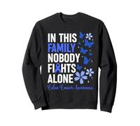 In This Family Nobody Fights Alone Colon Cancer Awareness Sudadera