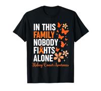 In This Family Nobody Fights Alone Kidney Cancer Awareness Camiseta