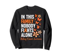 In This Family Nobody Fights Alone Kidney Cancer Awareness Sudadera