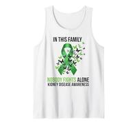 In This Family Nobody Fights Alone Kidney Disease Awareness Camiseta sin Mangas