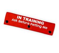 in Training Pregunta antes de acariciarme correa para mascotas, divertida correa para perro para amantes de los perros, regalo para dueños de mascotas (rojo)